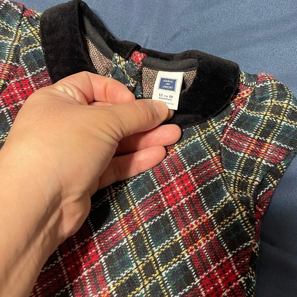 Janie and Jack Little Girls Holiday Dress with Diaper Undie - Picture 3 of 4